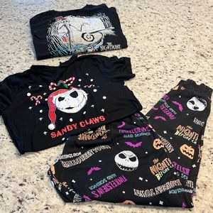 NMBC Halloween shirt  sweater and pants set used fits like a small nightmare Bef